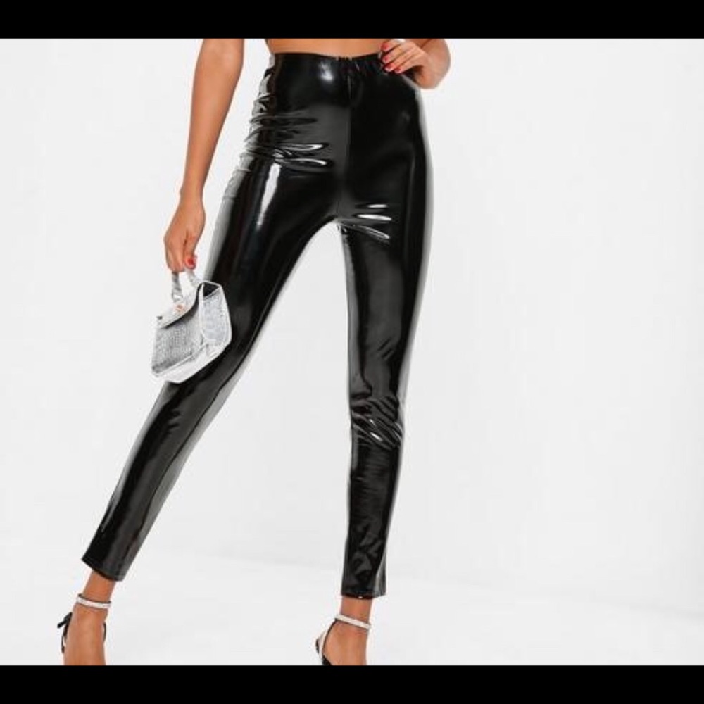 Vinyl leggings misguided